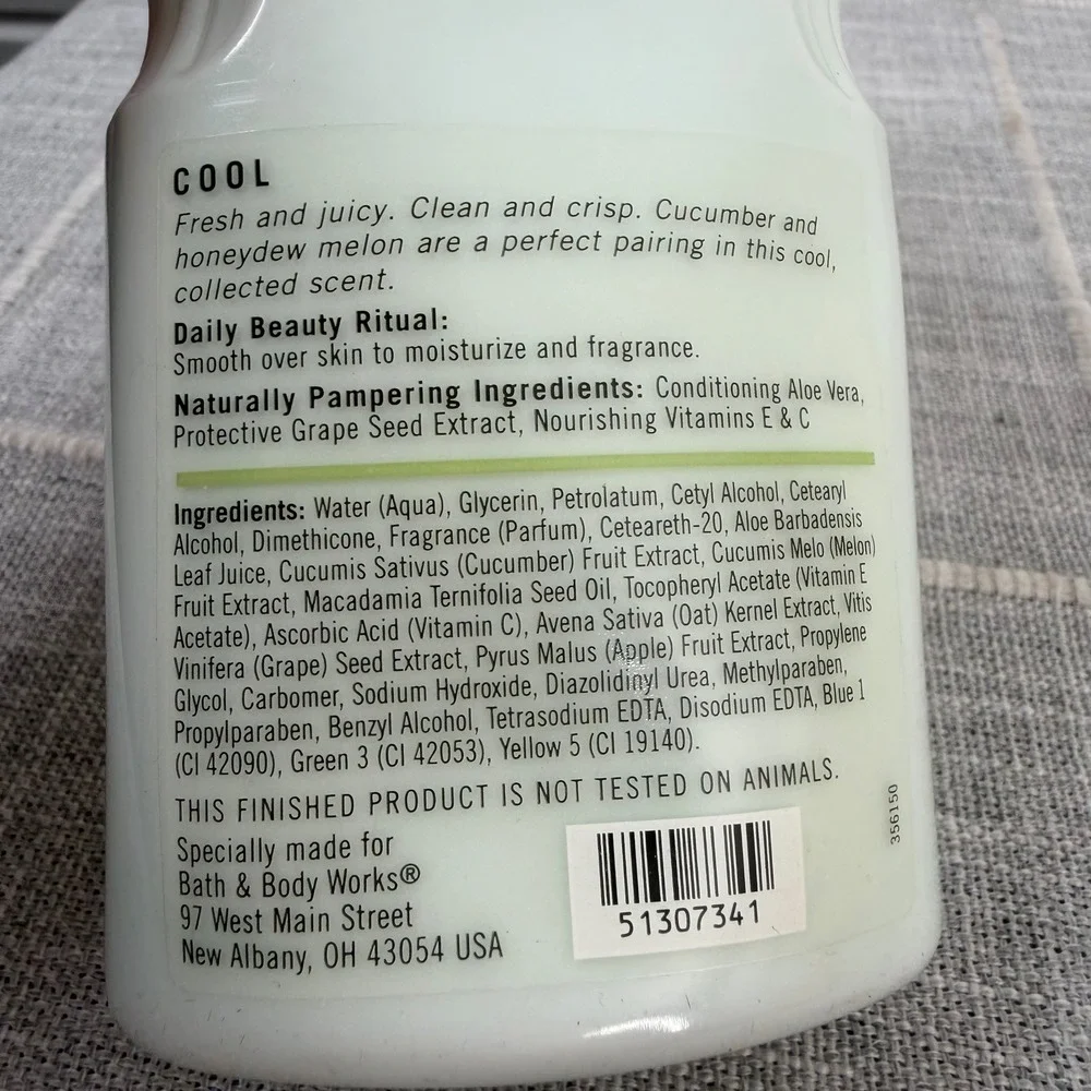 VTG Bath & Body Works Pleasures Cucumber Melon Body Lotion 8oz Original 80% Full